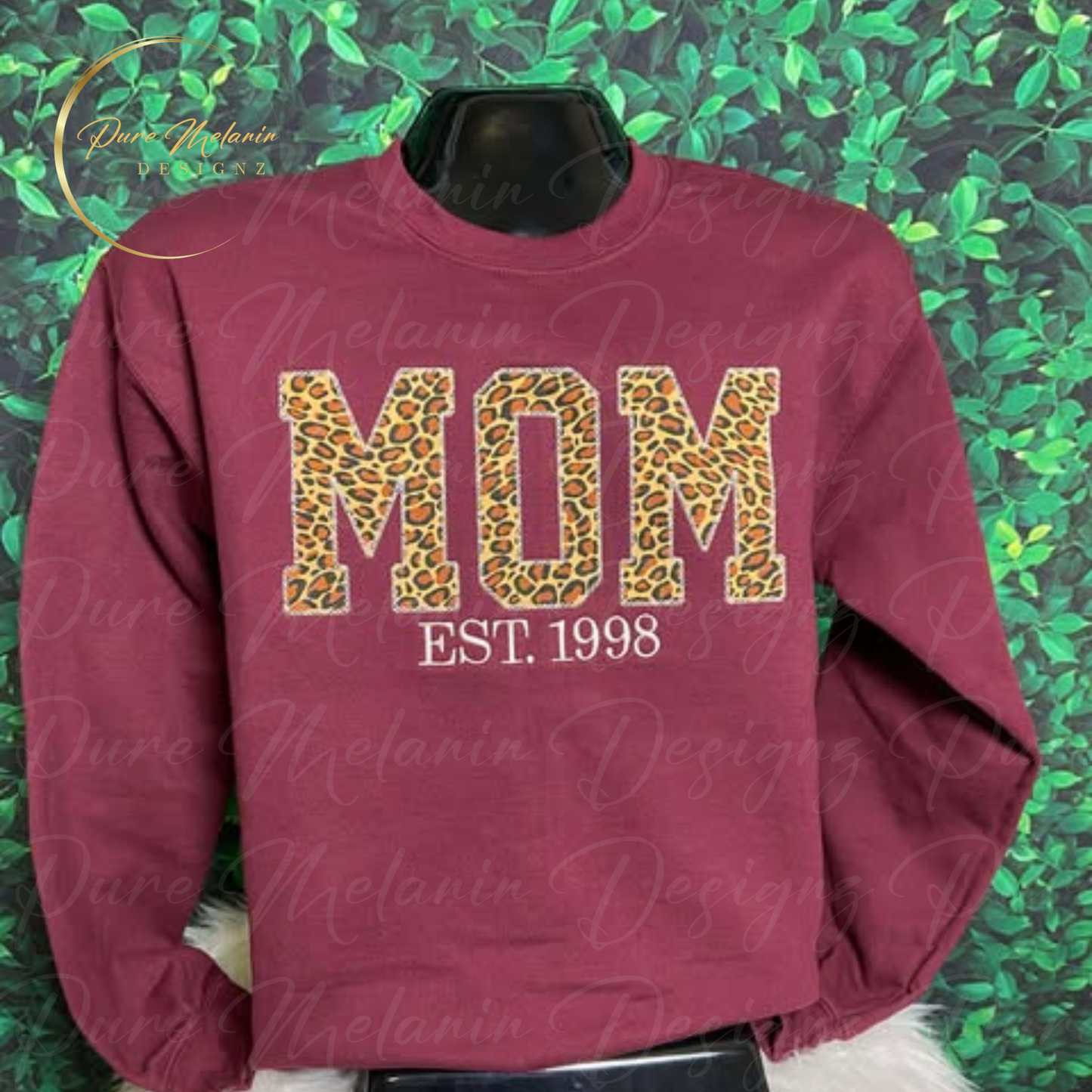Embroidered Mom Appliqué Sweatshirt