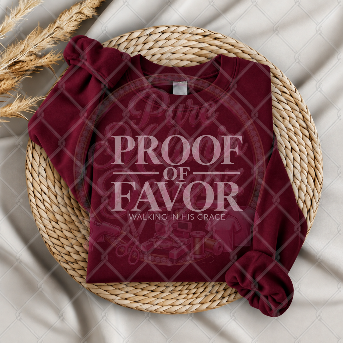 Proof of Favor Christian Crewneck | Faith-Based Crewneck