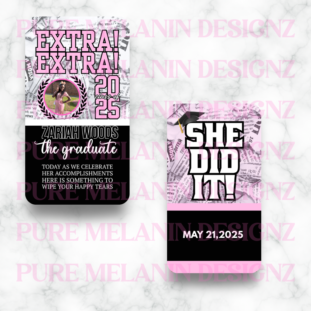 Tissue Cover Template - SHE DID IT EXTRA EXTRA - CANVA