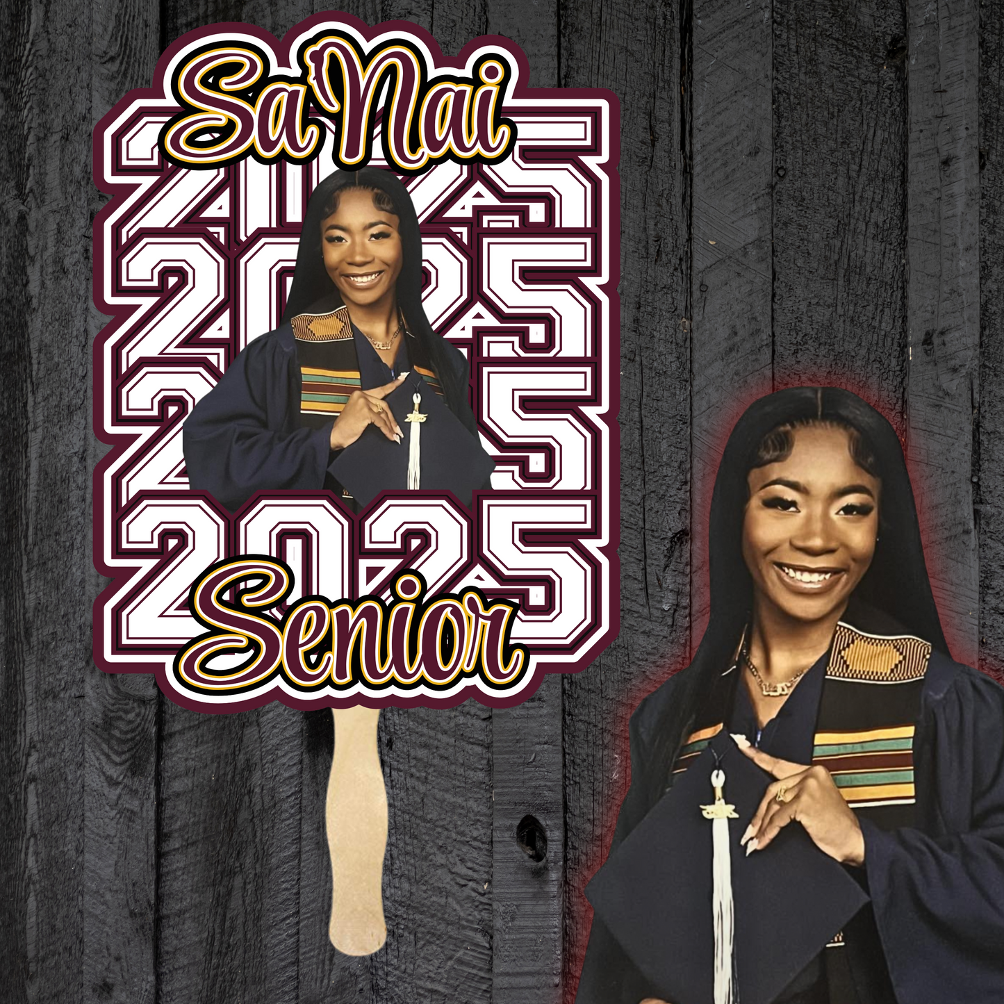 Senior Name Graduation Fans