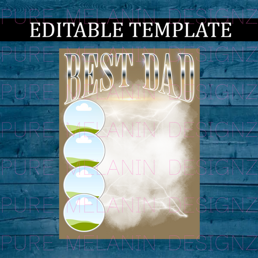 Dad Tee Template (Canva) - Sandstone