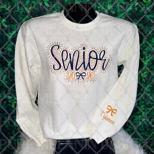 Senior Bling & Embroidery Sweatshirt