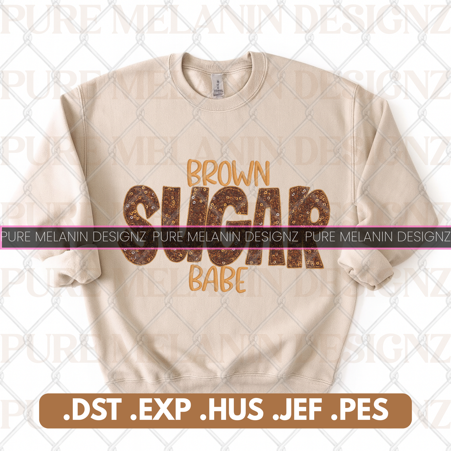 Brown Sugar Babe - Embroidery Design