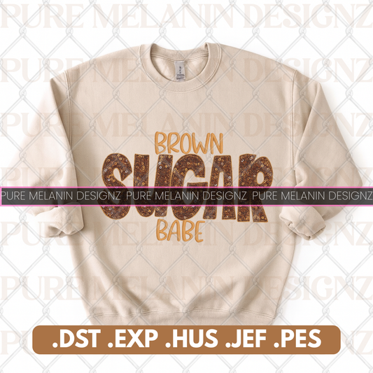 Brown Sugar Babe - Embroidery Design