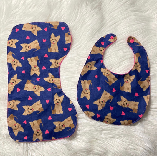 Baby Burp Cloth & Bib Set