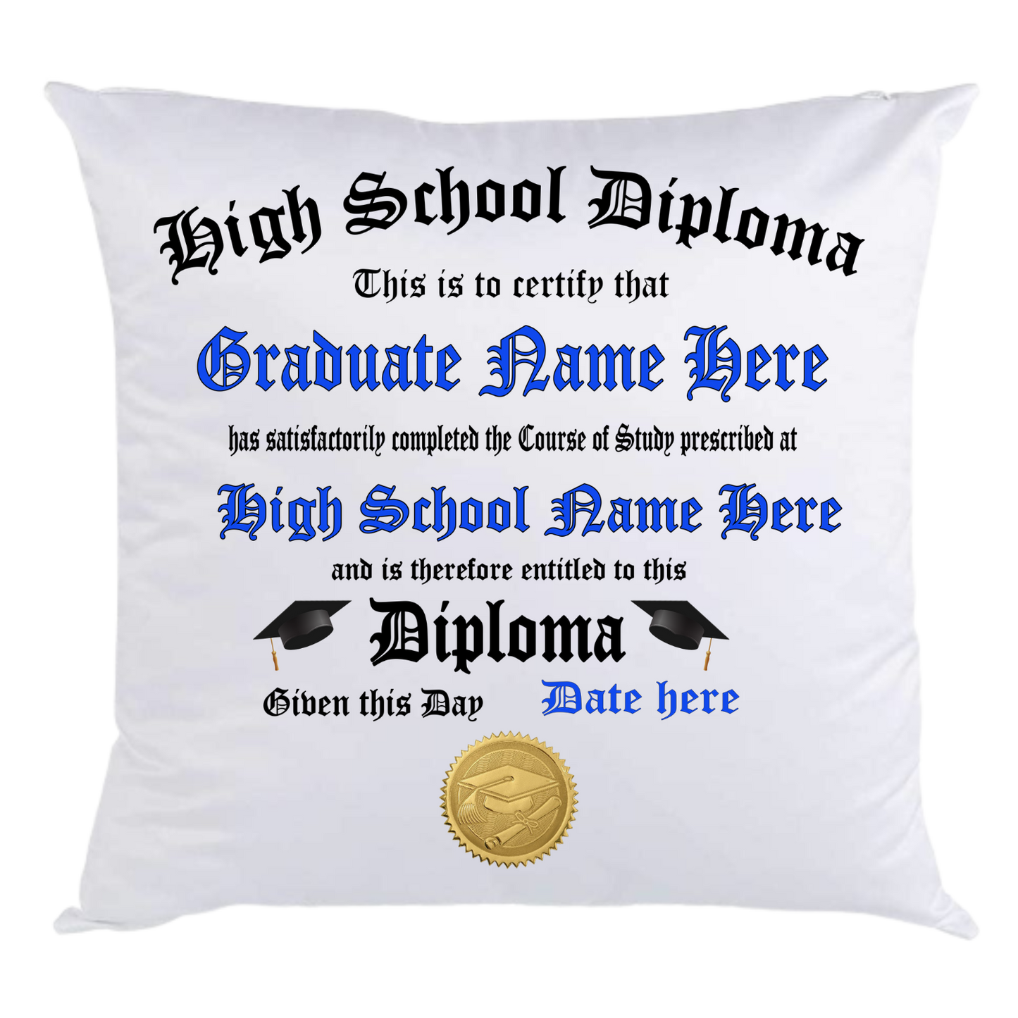 Graduation Diploma Pillow