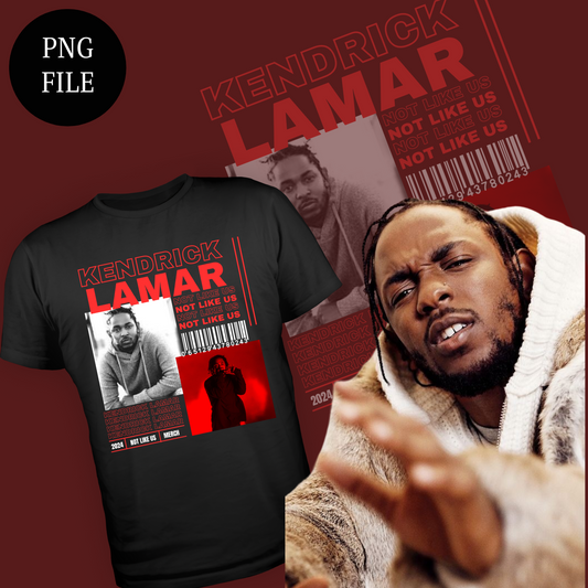 Rap Tee (Kendrick Lamar) PNG Template