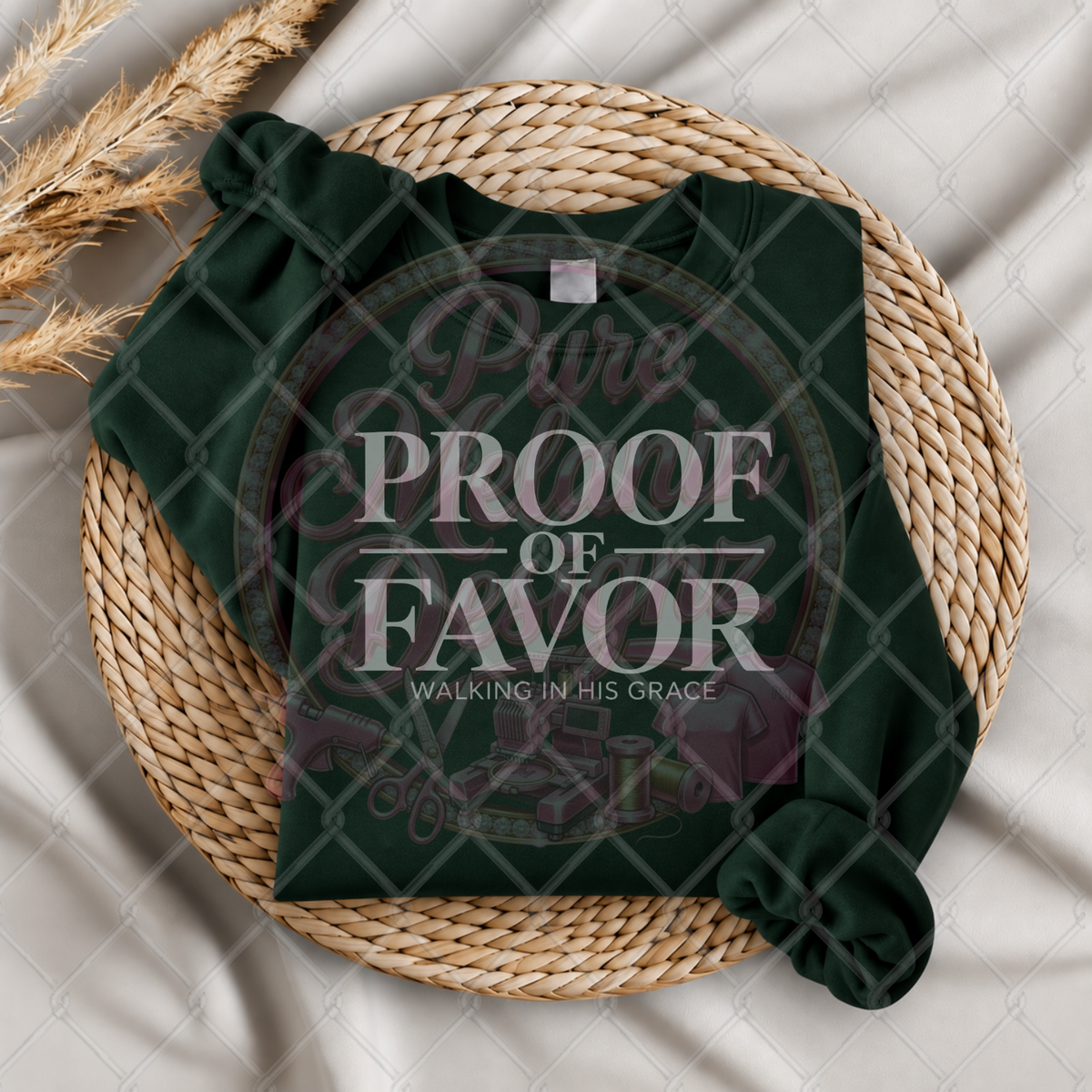Proof of Favor Christian Crewneck | Faith-Based Crewneck
