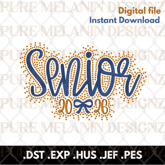 Senior 2026 Bling & Embroidery Design - SS10