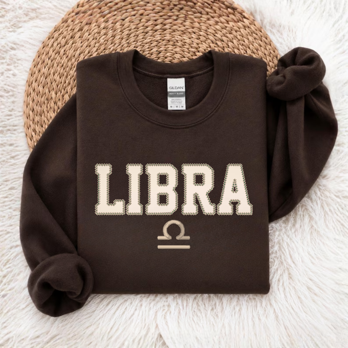Zodiac Sign 3D Puff Embroidered Sweatshirt