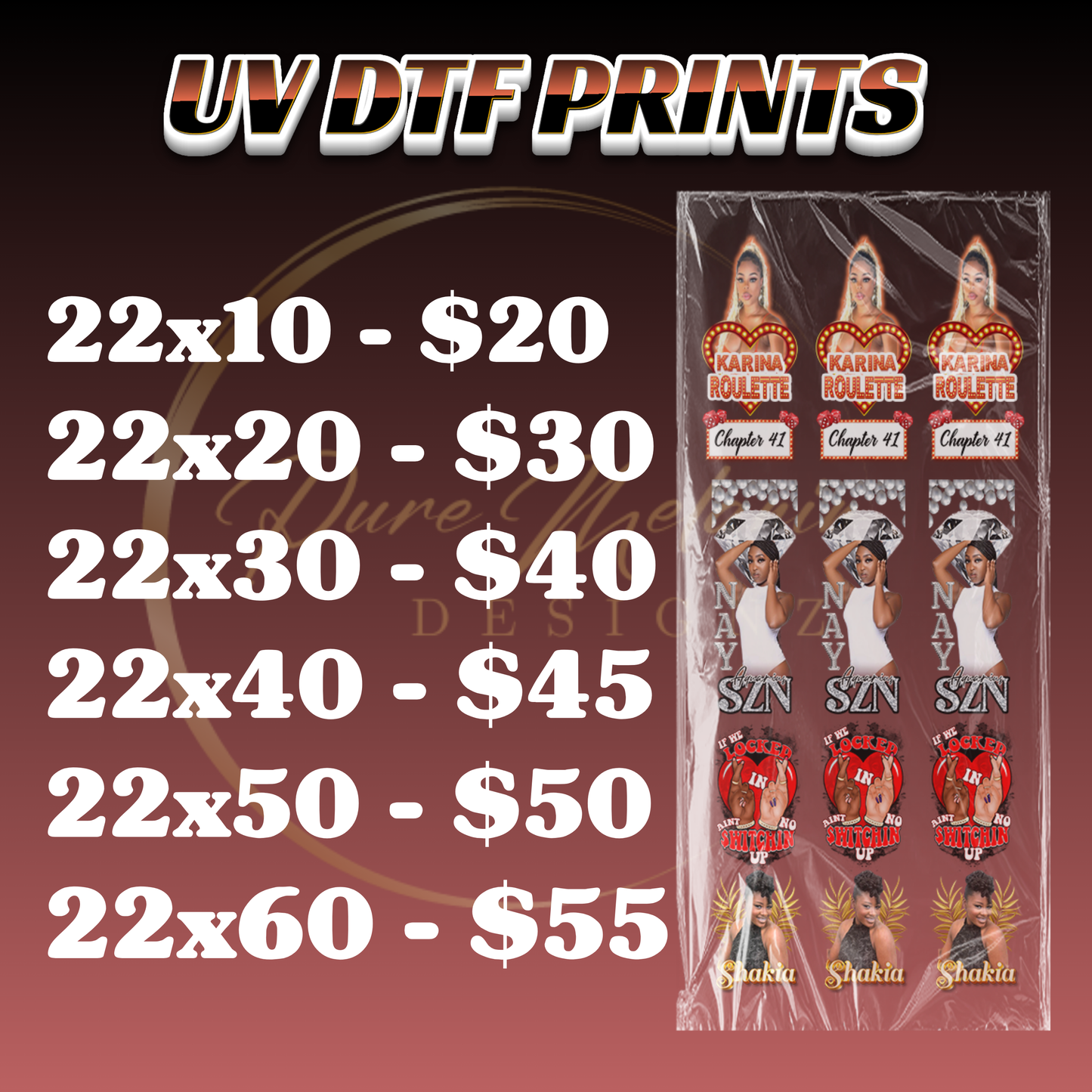 UV DTF Sticker Gang Sheet