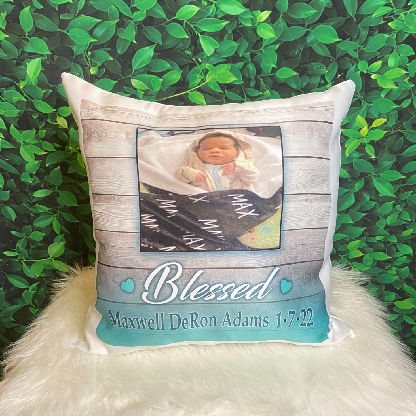 Baby Birth Announcement Pillow