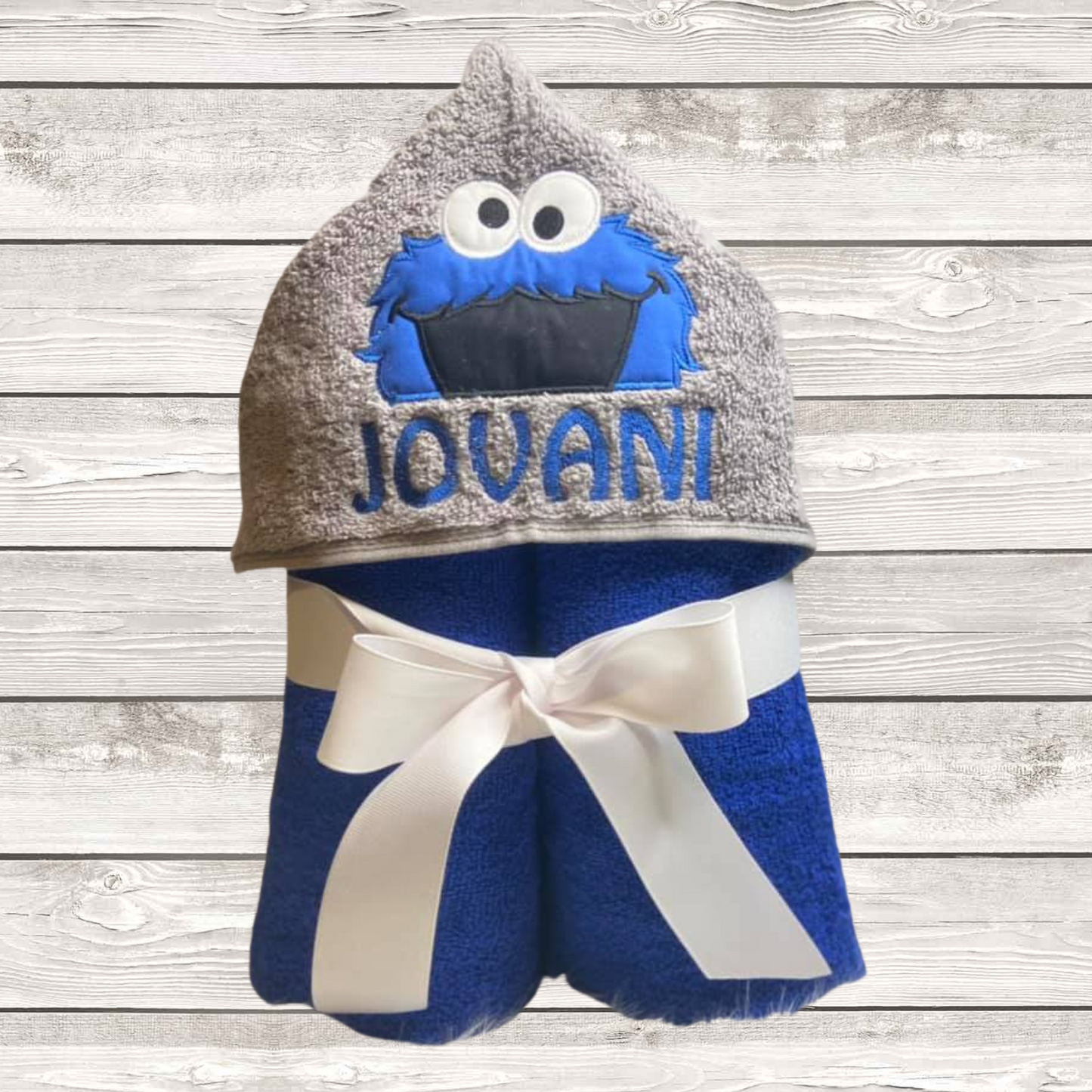 Kids Hooded Towels - Blue Monster