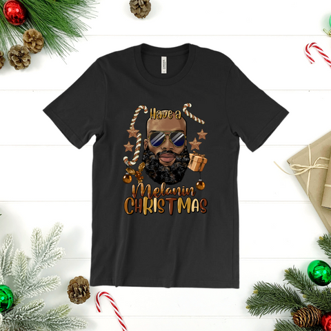 Have A Melanin Christmas Bearded Man