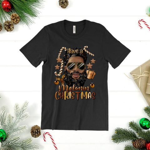 Have A Melanin Christmas Bearded Man