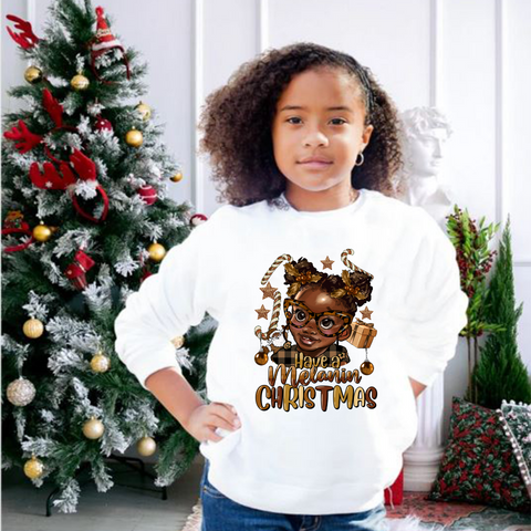 Have a Melanin Christmas Girls Sweatshirt