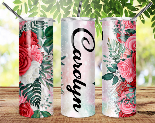 Personalized Name Tumbler With Straw and Lid