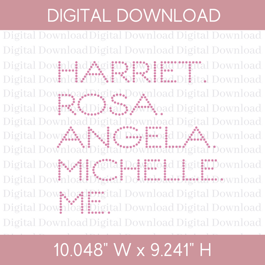 Harriet Rosa Angela Michelle Me Rhinestone Template